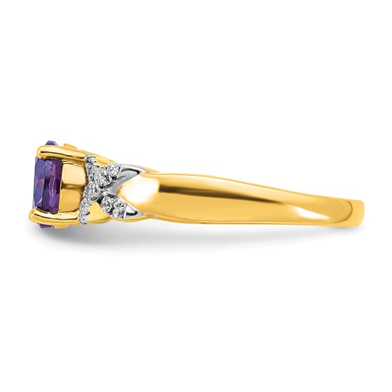 14k Two-tone Gemstone and Diamond Rings