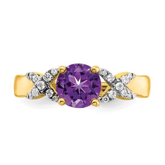 14k Two-tone Gemstone and Diamond Rings
