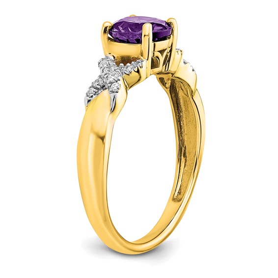 14k Two-tone Gemstone and Diamond Rings