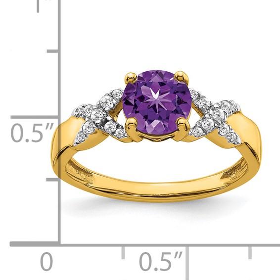 14k Two-tone Gemstone and Diamond Rings