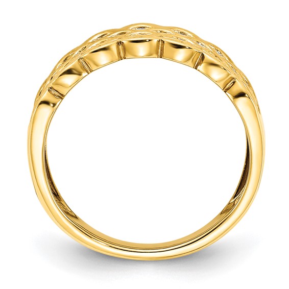 14K Pave 1/4 carat Complete Diamond Band