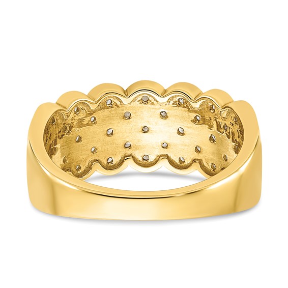 14K Pave 1/4 carat Complete Diamond Band