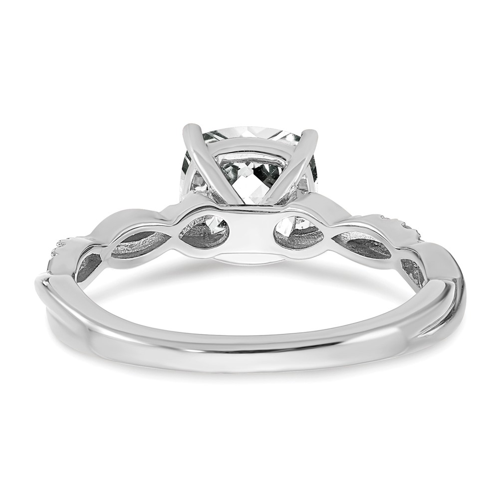 Sterling Silver Rhodium-plated White Topaz and Diamond Ring (RM6004-WT-005-SSA-8)