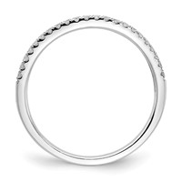 14K White Gold 0.17 Carat Lab Grown Diamond VS SI+ G+ Complete Wedding Band view 3