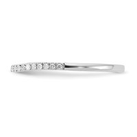 14K White Gold 0.17 Carat Lab Grown Diamond VS SI+ G+ Complete Wedding Band view 4