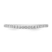 14K White Gold 0.17 Carat Lab Grown Diamond VS SI+ G+ Complete Wedding Band view 5