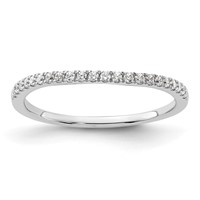 14K White Gold 0.17 Carat Lab Grown Diamond VS SI+ G+ Complete Wedding Band view 1