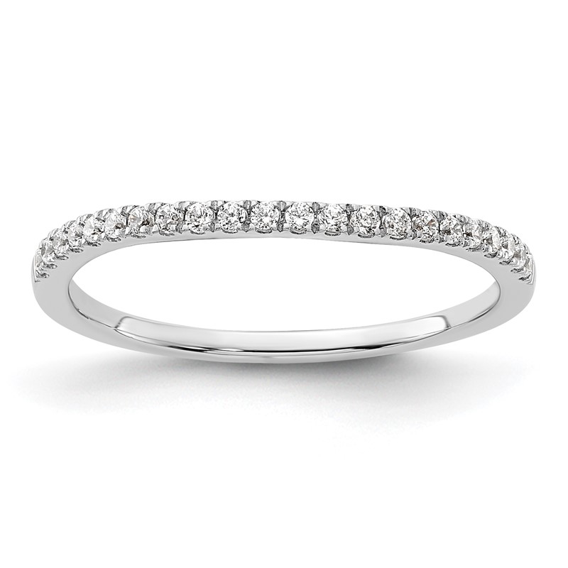 14k White Gold 1/6 carat Lab Grown Diamond VS/SI+ G+ Complete Wedding Band