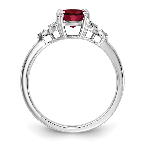 Sterling Silver 8x6 Ov CrRU and Dia Ring Rd 6-1.3mm Mel:S43