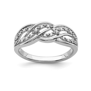 Sterling Silver CZ Fashion Band