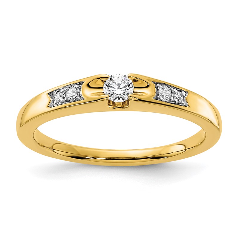 14K Lab Grown Diamond VS/SI+ G+ Petite Engagement Ring