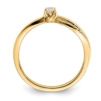 First Promise 14K Yellow Gold 0.12 Carat Lab Grown Diamond VS SI+ G+ Complete Petite Engagement Ring view 2
