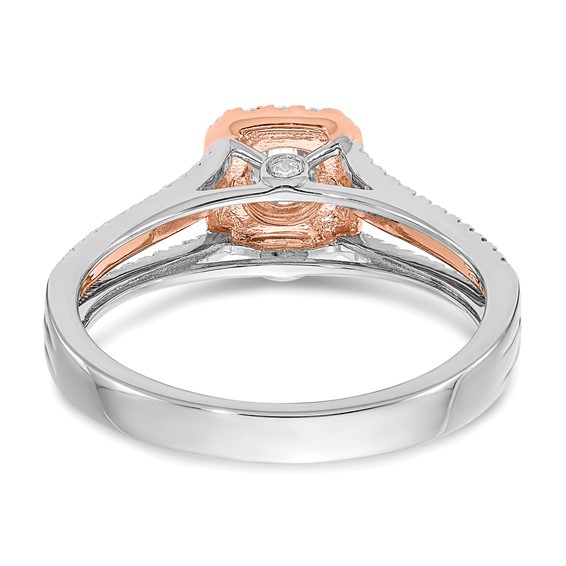 14k White & Rose Gold Diamond Semi-mount Engagement Ring