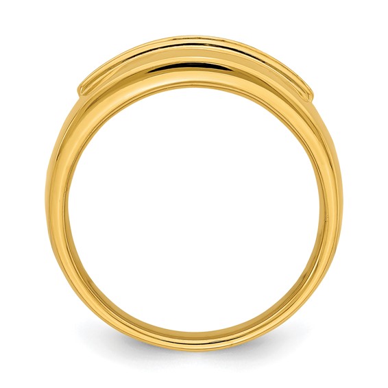 10K Yellow Diamond Men's Band