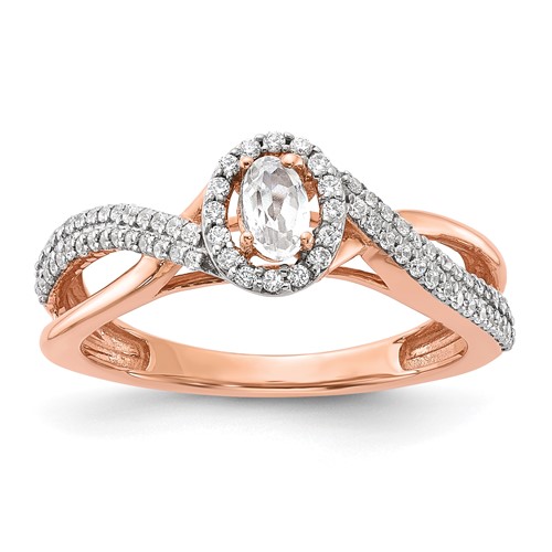 RG Sterling Silver CZ Semi-mount Engagement Ring