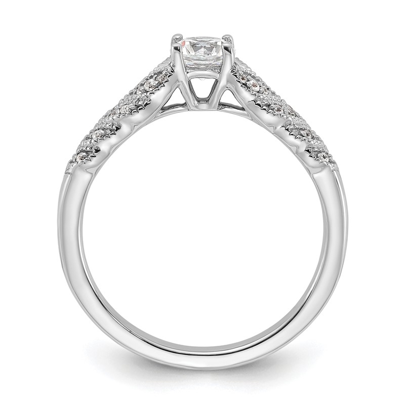 14K White Gold Lab Grown Diamond VS/SI+ G+ Complete Engagement Ring