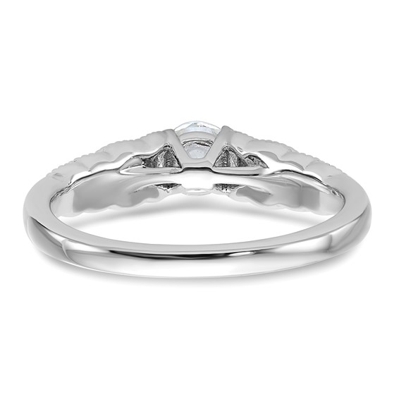 14K White Gold Lab Grown Diamond VS/SI+ G+ Complete Engagement Ring