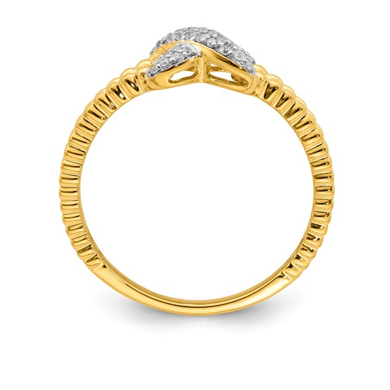 Sterling Silver w/GP CZ Fashion Band