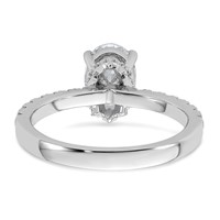 14K White Gold 1.75 Carat Lab Grown Diamond VS SI+ G+ Oval Complete Solitaire Engagement Ring view 5