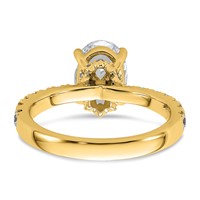14K Yellow Gold 2.50 Carat Lab Grown Diamond VS SI+ G+ Oval Complete Solitaire Engagement Ring view 5
