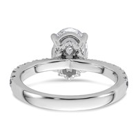 14K White Gold 2.50 Carat Lab Grown Diamond VS SI+ G+ Oval Complete Solitaire Engagement Ring view 5