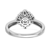 True Origin 14K White Gold 0.25 Carat Lab Grown Diamond VS+ F+ Semi-Mount Round Halo Engagement Ring view 5