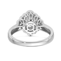True Origin 14K White Gold 0.25 Carat Lab Grown Diamond VS+ F+ Semi-Mount Round Halo Engagement Ring view 5