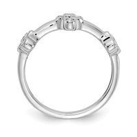 True Origin 14K White Gold 0.20 Carat Lab Grown Diamond VS+ F+ Bloom Complete Fashion Ring view 2