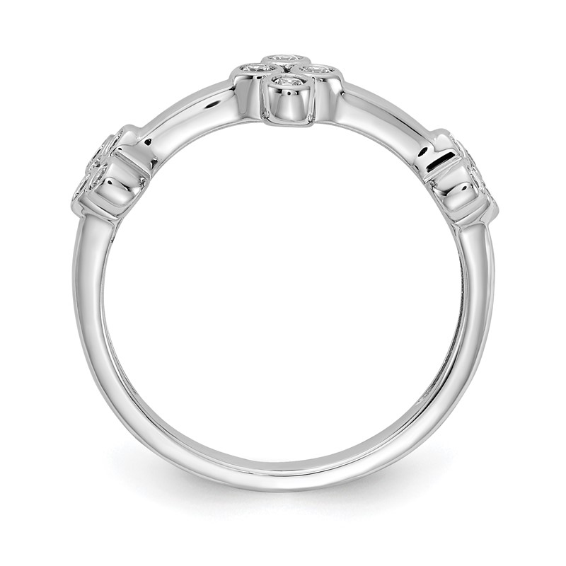 True Origin 14K White Gold 1/5 carat Lab Grown Diamond VS  D E F  Bloom Ring
