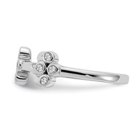 True Origin 14K White Gold 0.20 Carat Lab Grown Diamond VS+ F+ Bloom Complete Fashion Ring view 3