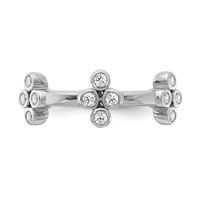 True Origin 14K White Gold 0.20 Carat Lab Grown Diamond VS+ F+ Bloom Complete Fashion Ring view 4