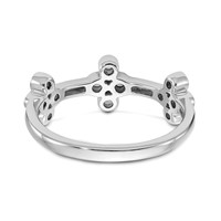 True Origin 14K White Gold 0.20 Carat Lab Grown Diamond VS+ F+ Bloom Complete Fashion Ring view 5