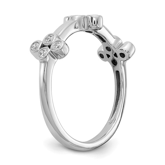 True Origin 14K White Gold 1/5 carat Lab Grown Diamond VS+ F+ Bloom Complete Fashion Ring