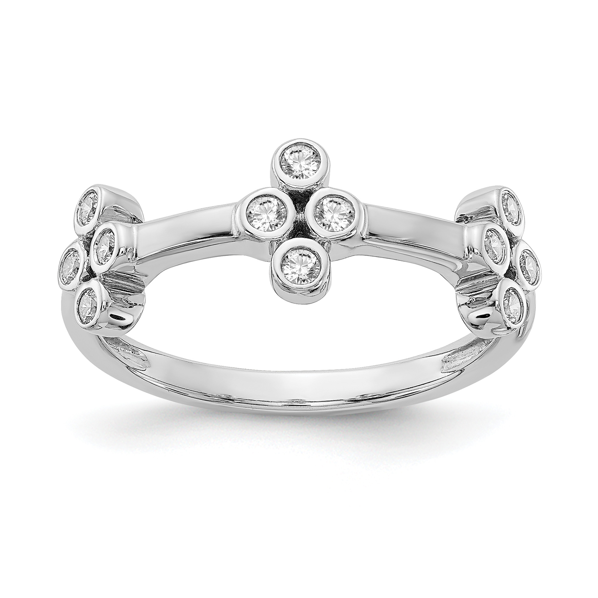 True Origin 14K White Gold 1/5 carat Lab Grown Diamond VS  D E F  Bloom Ring (RM6342-020-WLD)