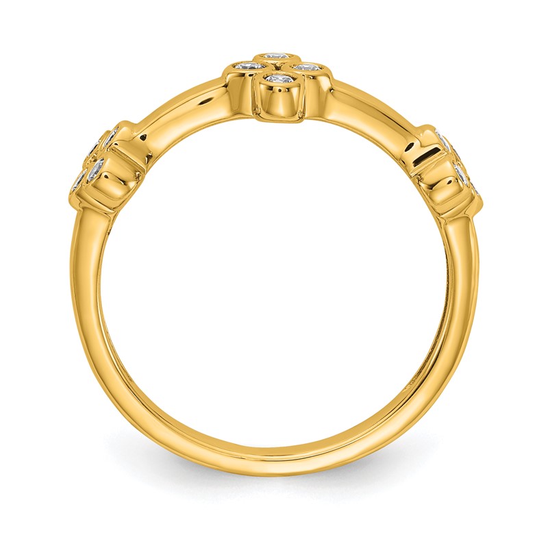 True Origin 14K 1/5 carat Lab Grown Diamond VS  D E F  Bloom Ring