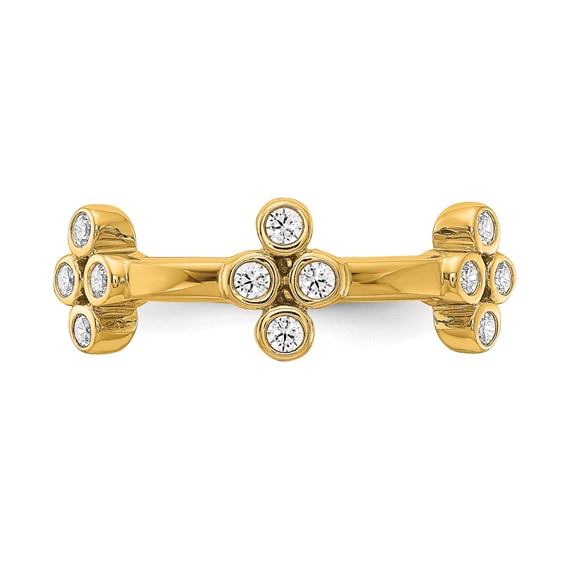 True Origin 14K Yellow Gold 1/5 carat Lab Grown Diamond VS+ F+ Bloom Complete Fashion Ring