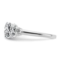 14K White Gold 3.50 Carat Lab Grown Diamond VS+ F+ Complete Five Stone Band view 3