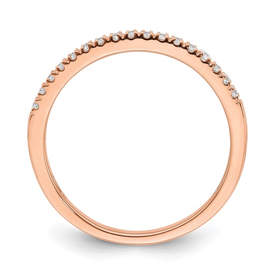 Blooming Bridal 14k Rose Gold 1/6 carat Diamond Complete Wedding Band