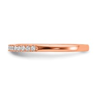 Pure Serenity 14K Rose Gold 0.17 Carat Lab Grown Diamond VS SI+ G+ Wedding Band view 4