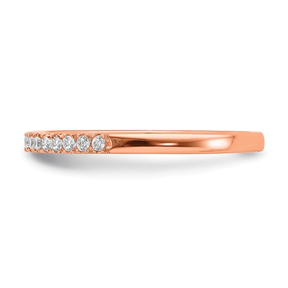 Blooming Bridal 14k Rose Gold 1/6 carat Diamond Complete Wedding Band
