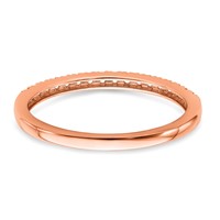 Pure Serenity 14K Rose Gold 0.17 Carat Lab Grown Diamond VS SI+ G+ Wedding Band view 5
