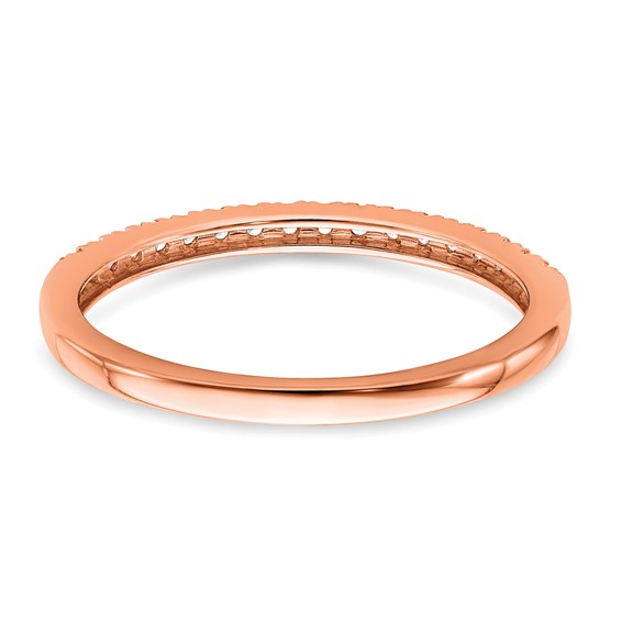 Blooming Bridal 14k Rose Gold 1/6 carat Diamond Complete Wedding Band