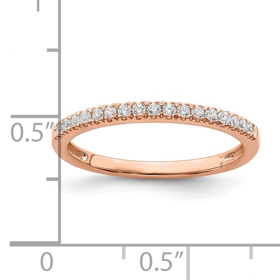 Blooming Bridal 14k Rose Gold 1/6 carat Diamond Complete Wedding Band