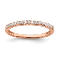 Pure Serenity 14K Rose Gold 0.17 Carat Lab Grown Diamond VS SI+ G+ Wedding Band view 1