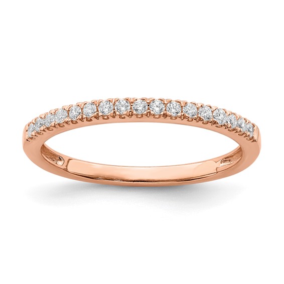 Blooming Bridal 14k Rose Gold 1/6 carat Diamond Complete Wedding Band