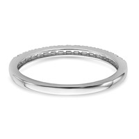 Pure Serenity 14K White Gold 0.17 Carat Lab Grown Diamond VS SI Wedding Band view 5
