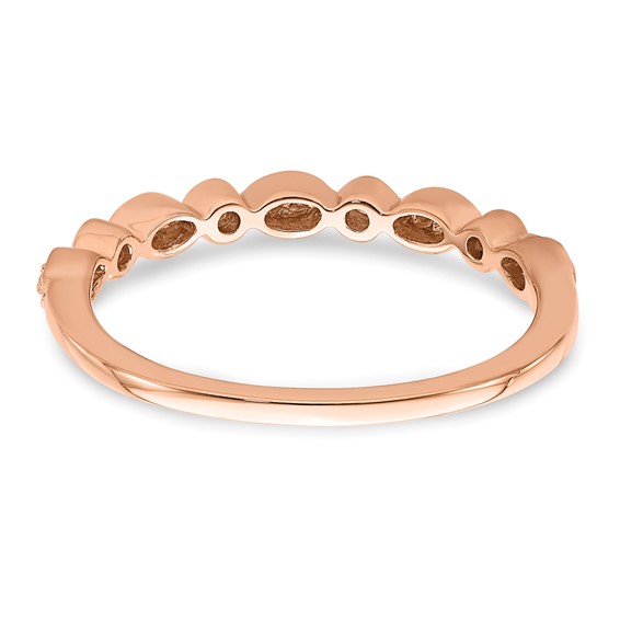 Pure Serenity 14k Rose Gold 1/5 carat Lab Grown Diamond VS/SI+ G+ Two Wedding Band Set