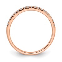 Pure Serenity 14K Rose Gold 0.17 Carat Lab Grown Diamond VS SI+ G+ Wedding Band view 3