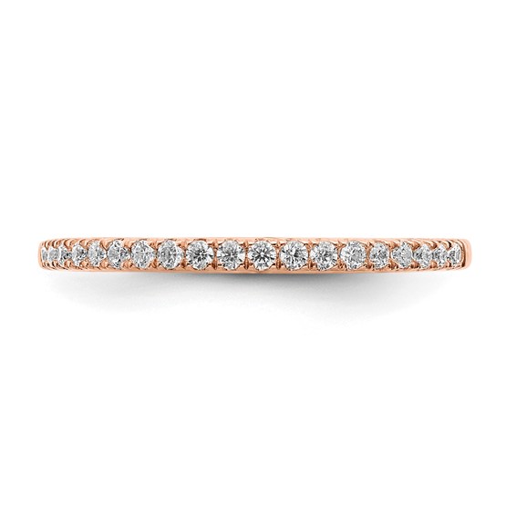 Blooming Bridal 14k Rose Gold 1/6 carat Diamond Complete Wedding Band