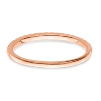 Pure Serenity 14K Rose Gold 0.17 Carat Lab Grown Diamond VS SI+ G+ Wedding Band view 5